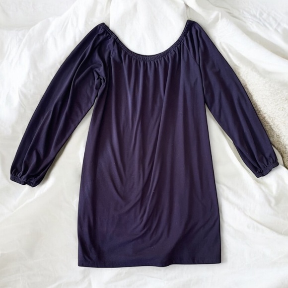 mini plum on-off the shoulder dress - Picture 6 of 6